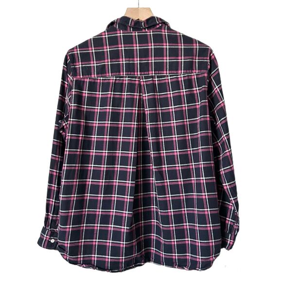 Grayson by Frank & Eileen The Hero Button Down Shirt Navy Pink Plaid Sz 2-Small - Picture 2 of 4